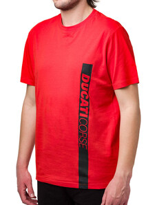 T-shirt da uomo rossa con logo Ducati Corse