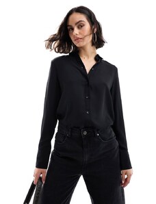 New Look - Camicia con bottoni nera-Nero