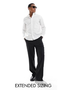 ASOS DESIGN - Camicia elegante bianca in lino-Bianco