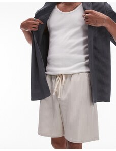 Topman - Pantaloncini plissé grigi-Grigio