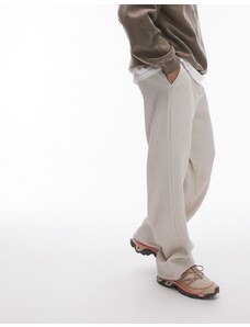 Topman - Pantaloni plissé a fondo ampio grigio chiaro