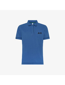 SUN68 POLO SOLID STITCHING CONTRAST EMBROIDERY