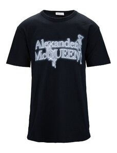 ALEXANDER McQueen MN0 750656 0901 T-Shirt-M Nero Cotone