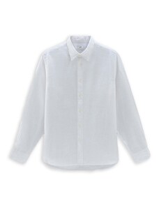 Camicia Woolrich Lino Linen Shirt Bianco Uomo,Bia