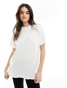 New Look - T-shirt oversize bianca a tinta unita-Bianco