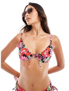 Boux Avenue - Top bikini con ferretto e stampa floreale-Multicolore