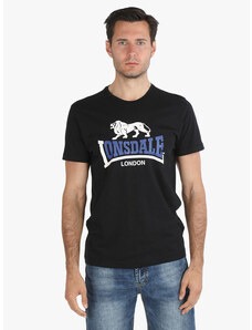 Lonsdale T-shirt Uomo In Cotone Con Stampa Manica Corta Nero Taglia L