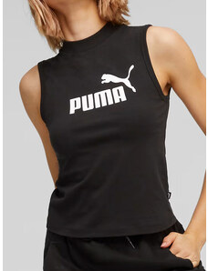 Puma Tank Top Donna Accollato Con Logo T-shirt e Nero Taglia S