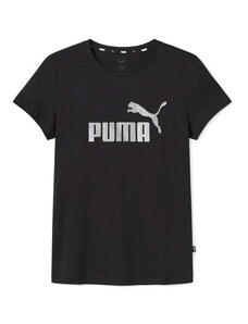 Puma Essential T-shirt Donna Con Logo Glitter Nero Taglia L