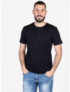 Renato Balestra T-shirt Uomo In Cotone Con Bottoni Manica Corta Blu Taglia L