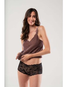 Caramì Lingerie & Activewear Made in Italy Culotte Cora in pizzo Nero