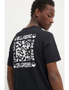 Billabong t-shirt in cotone x Coral Gardeners uomo colore nero ABYZT02341
