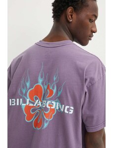 Billabong t-shirt in cotone Paradise uomo colore violetto ABYZT02309