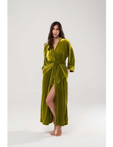 Caramì Lingerie & Activewear Made in Italy Kimono in Velluto di Seta Verde