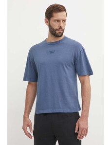 Reebok t-shirt in cotone uomo colore blu 100075632
