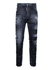 DSQUARED2 S74LB1223 900 Jeans-52 Nero Cotone, Elastan, Poliestere