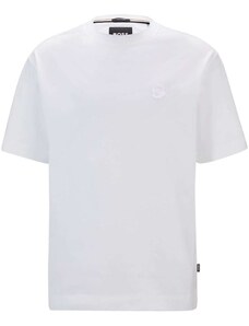 HUGO BOSS MEN T-shirt bianca logo ricamo