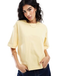 & Other Stories - T-shirt squadrata oversize giallo tenue