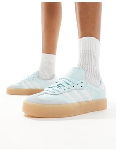 adidas Originals - Sambae - Sneakers blu chiaro e bianche con suola in gomma