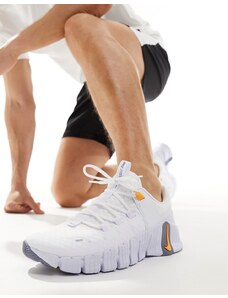 Nike Training - Free Metcon 5 - Sneakers bianche e arancioni-Bianco