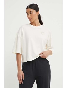 Puma t-shirt in cotone donna colore beige 673341