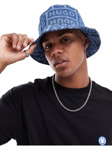 HUGO Blue - Cappello da pescatore unisex con stampa del logo