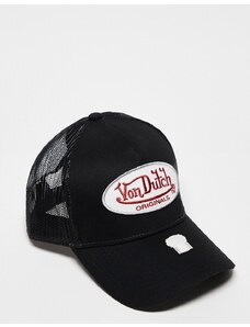 Von Dutch - Cappellino trucker nero, rosso e bianco