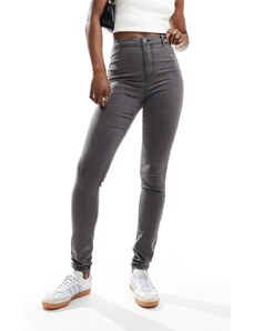 Noisy May - Ella - Jeans skinny a vita alta lavaggio grigio