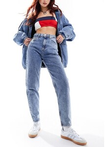 Tommy Jeans - Mom jeans affusolati a vita super alta lavaggio medio-Blu