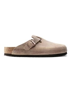 Birkenstock infradito in nabuk Boston SFB colore beige 1019484
