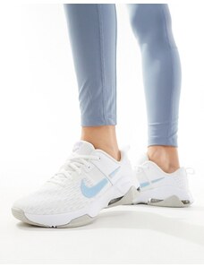 Nike Training - Zoom Bella 6 - Sneakers bianche e blu chiaro-Bianco