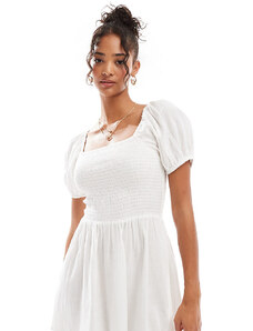 Bershka Vestito camicia con dettaglio stile corsetto in popeline