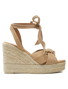 Manebi Zeppa Sergio Rossi Espadrilles Sergio Rossi In Pelle Beige