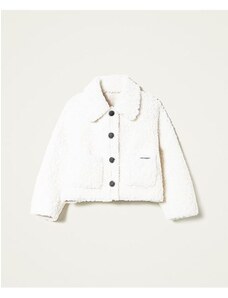 Twinset Chiodo a girocollo Twin-set in pelle sintetica con logo