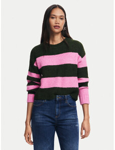 Brave Soul Cardigan natalizio rosa e verde a righe con bottoni