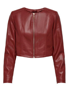 Pimkie Giacca nera in pelle sintetica con colletto-Nero