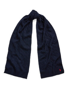 Sciarpa Donna In Cotone Blu Navy Con Pois Oro - Morbida, 155x38cm, Lavabile, Stile Elegante E Casual - Foto 3