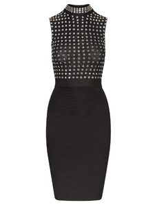 Polo Ralph Lauren Abito nero da cocktail con dettaglio catena