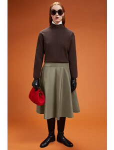 Doppelganger Gonna donna midi con lavorazione remboursé in nylon  stropicciato con elastico in vita