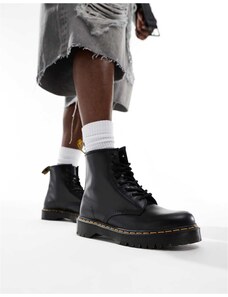 Dr.Martens 1460 Flames Stivaletti a 8 occhielli nero lucido liscio con fiamme Stileo