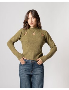 Miss B Maglione a Dolcevita Manica Lunga Leggero, Lupetto Donna