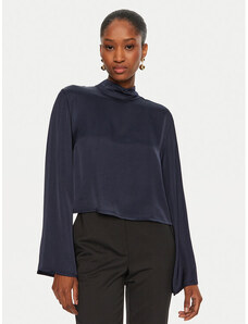 Giacca a quadri con collo da camicia e maniche lunghe, blu notte scuro | Ulla Popken