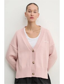 Guess Jeans cardigan in cotone colore rosa W4BR81 Z3HM1