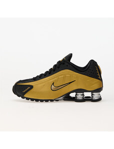 Nike W Shox R4 Black/ Metallic Gold-Metallic Silver