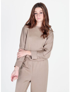 Lumina Maxi Felpa Donna Girocollo Pesanti Marrone Taglia Unica