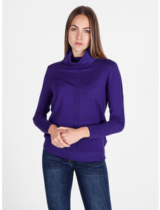 Minetom Maglione Donna Scollo A V Manica Lunga, Maglia Morbida E Elastica, Bordo Irregolare, Casual Elegante Per Inverno E Primavera, Blu, Taglia 48