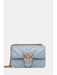 Pinko borsa a mano in pelle colore blu 100074 A1UR