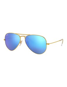 Ray - Ban Unisex Ray - Ban RB3025 AVIATOR 112/17 Occhiali da sole Metallo Oro Blu Pilot Normale
