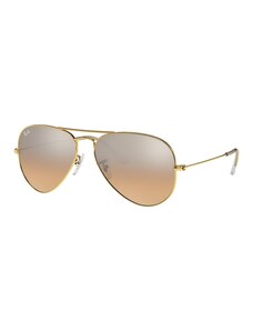 Ray - Ban Unisex Ray - Ban RB3025 AVIATOR 001/3E Occhiali da sole Metallo Oro Rosa Pilot Normale