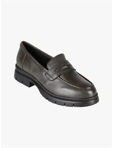 Mocassini donna in vera pelle abrasivato colore nero - Patty Shoes